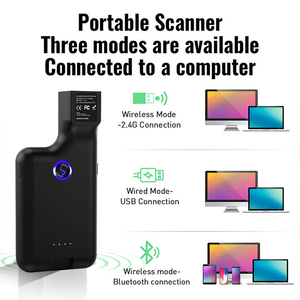 Máy quét mã vạch không dây tự động YJ-6606 gắn lưng, tương thích với máy tính bảng iOS, Android, Windows, MacOS, dùng cho quản lý kho hàng - Product Image 3