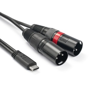 Cable adaptador USB tipo C a XLR macho para audio Compatible con teléfonos inteligentes y MacBook para conexión HDTV de micrófono de coche - Product Image 1