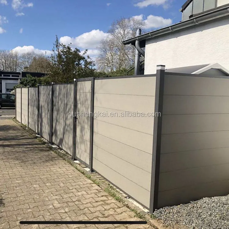 100% eco-friendly basso mantenere decorativo giardino recinzione pannelli PVC WPC alluminio acciaio pannello recinzione