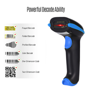 Lector de código de barras inalámbrico 2D de matriz de datos PDF417, código Qr, escáner de código de barras resistente, compatible con pantalla de escaneo