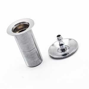 Design moderno lavabo a flusso libero cromato tappo di scarico dei rifiuti bacino pop-up per lavello senza troppo pieno