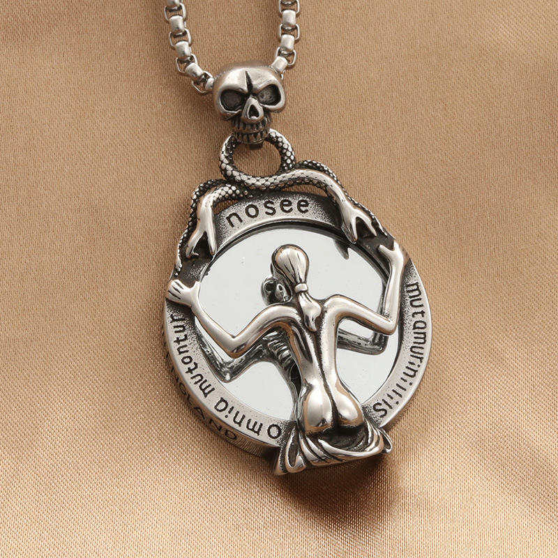 Pendentif en acier miroir unidirectionnel (en stock)