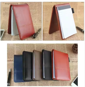 定制A6软皮支架，带记事本和计算器迷你PU盖口袋Memopad，带数字计算器和笔环 - Product Image 5