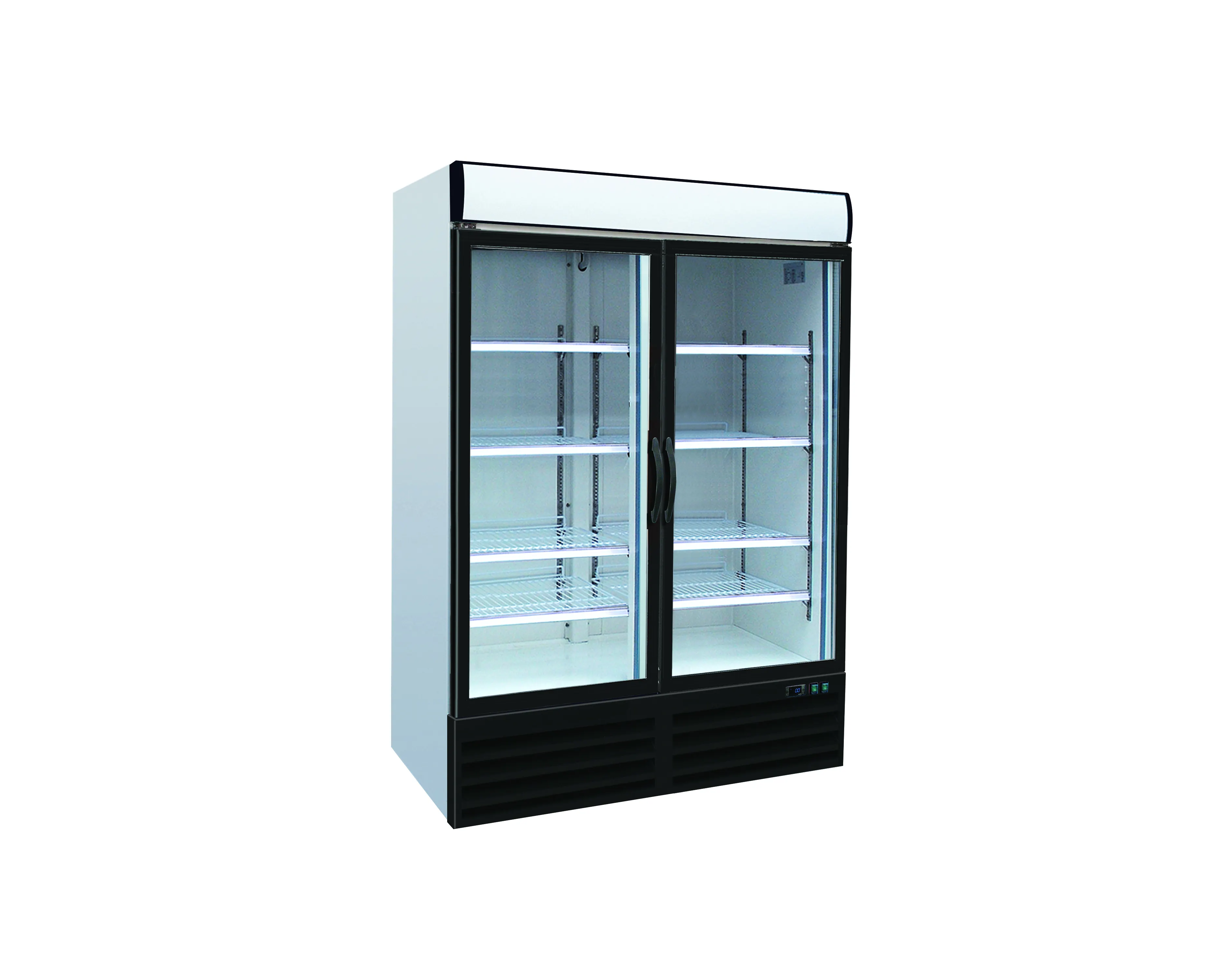 Congelador de exhibición de puerta de vidrio comercial nevera superior puerta corredera de vidrio abierta arcón congelador de
