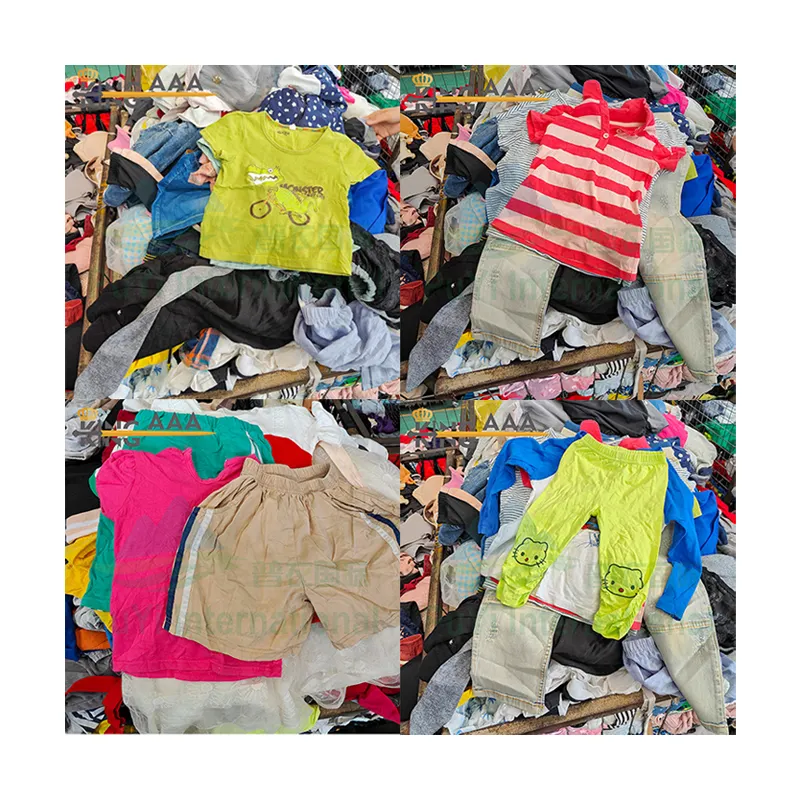 Roupa infantil original bales, roupa mista usada segunda mão roupas infantis atacado para crianças