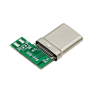 康登斯弯头24针USB C型2.0公插座5垫直角90度充电端口USB C侧焊线连接器 - Product Image 6