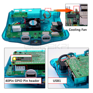 GeeekPi Raspberry Pi 5 Retro flag 64Pi CASE für RPI 5 mit Aluminium-Kühlkörper-Netzschalter - Product Image 4
