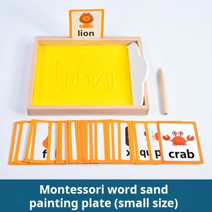 Wooden Children's Montessori Sand Table Sand Painting and Scraping Sandbox Learning to <strong>Write</strong> and Practice Calligraphy Puzzle <strong>Toy</strong> - Product Image 5