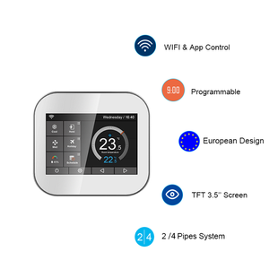 Reeze-calefacción inteligente Life Modbus Room TCP, bobina de ventilador programable, termostato de control de CA con contacto seco - Product Image 6
