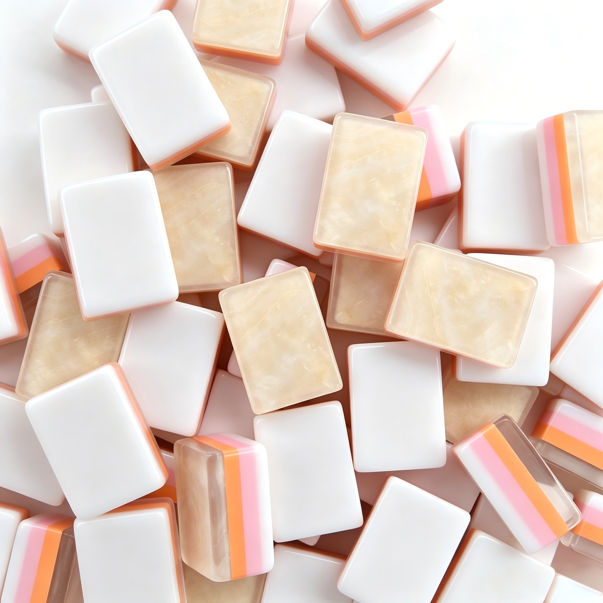 Fichas de Mahjong nacaradas-Rosa