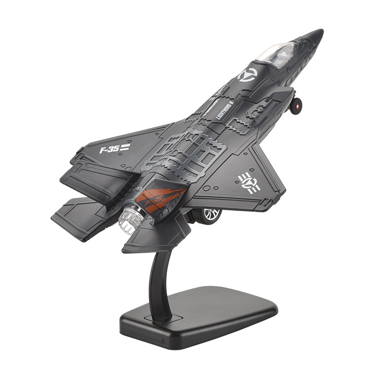 Avión de combate F-35 negro