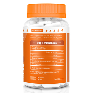Biologische Berberine HCL met Kaneelboomextract Op Maat Gemaakte Formule Capsules Hartondersteuning Kruidenextract Producten - Product Image 3