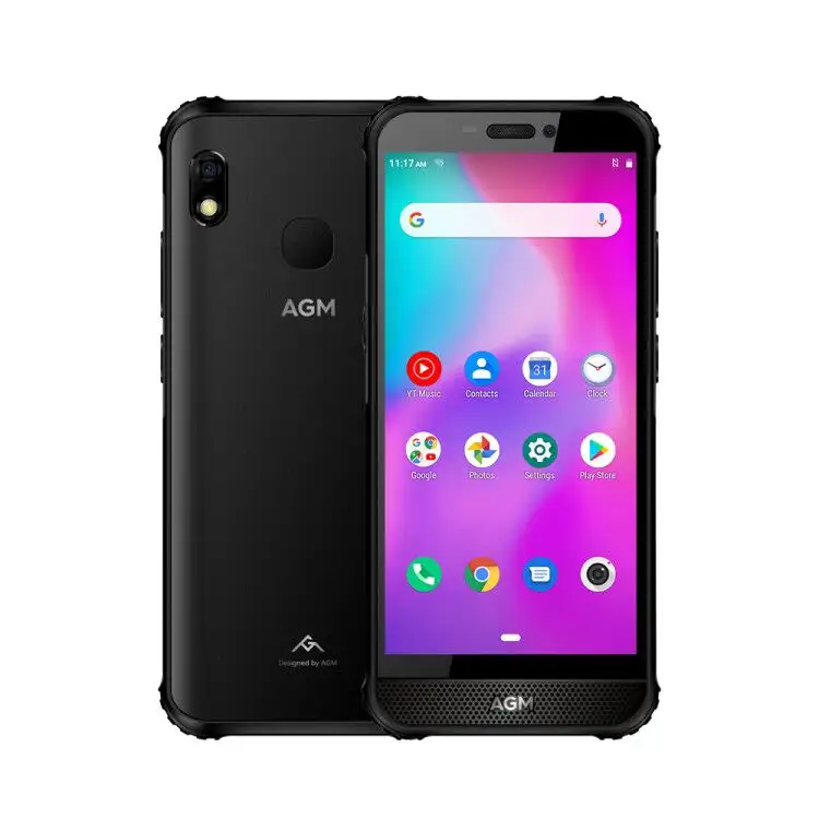 AGM A10 5,7 дюймов IP68 Водонепроницаемый 6 ГБ 128GB Quad Core отпечатков пальцев разблокированная 4 аппарат не привязан к оператору сотовой связи NFC Android 9 смартфон