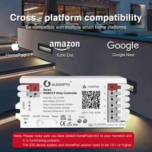 Контроллер Gledopto Matter RGBCCT работает с домашним Подом Google Total put 20A Max с голосовым управлением - Product Image 6