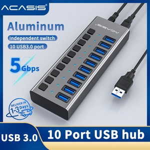 ACASIS 12V4A電源アダプターUSBHUB3.0充電器スイッチ付きマルチUSBスプリッターMacPCラップトップ用10ポートUSBハブ - Product Image 2