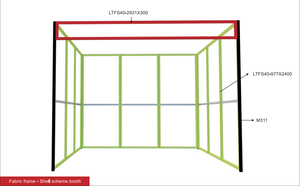 (11) Publicidad de pared modular estándar de 4m de altura R8 Shell Scheme Event Display Fair Expo Exhibition Stand con marco de fascia de tela - Product Image 6