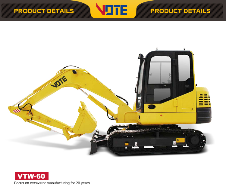 Chinese 6 ton excavator CE rubber crawler track excavator with auger crawler digger material handling Chinese digger