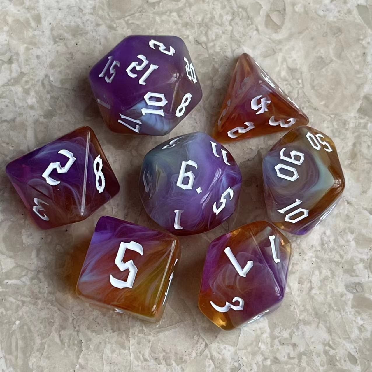 Purple White Yellow