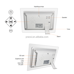 Artıları 7 "akrilik dijital resim çerçevesi fotoğraf 1080P Video slayt gösterisi takvim uzaktan kumanda elektronik fotoğraf çerçevesi USB MMC SD kart - Product Image 4