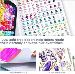 Ohuhu Markers Alcohol Marker Padスケッチブック<span class=keywords><strong>200GSM</strong></span> 78 Sheets Large <span class=keywords><strong>Paper</strong></span> Size 8.3 ''* 11.7''