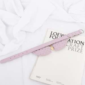 <span class=keywords><strong>Collar</strong></span> de perro con perlas ostentosas de microfibra de lujo con decoración personalizada, <span class=keywords><strong>Collar</strong></span> de perro con diamantes de imitación de cuero vegano al por mayor para cachorro mediano - Product Image 3