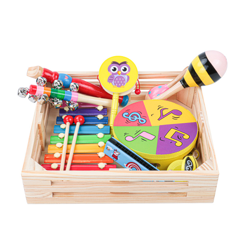 9-piece set with wood tray