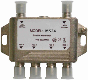 Yeni ürün MS24 uydu LNB anahtarı voltaj seçilen DiSEqC 2 in 4 out uydu multiswitch - Product Image 2