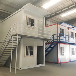 Передвижной плоский каркас передвижной стальной конструкции склад 40ft 20ft контейнерный дом сборный дом с окнами и дверями - Product Image 2