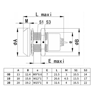 Customized for <strong>LEMO</strong> HGG.0B/1B/2B Fixed Water Tight Socket Male/Female Vacuum-Sealed Connector Compatible Copper Contact Material - Product Image 3