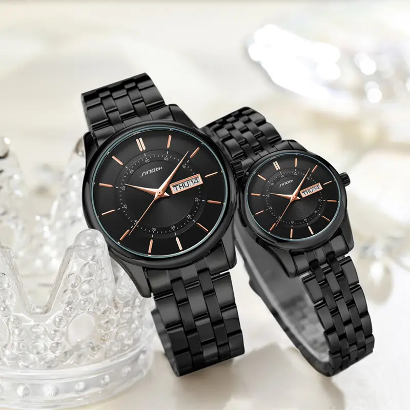 Sinobi Merken Horloges Voor Mannen En Vrouw Luxe Fashion S9832G Unisex Paar Horloge