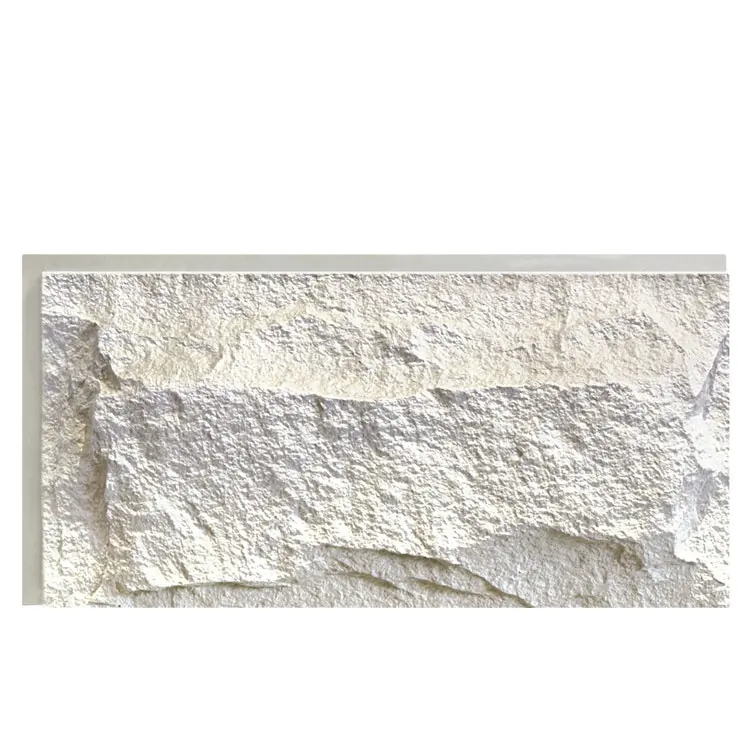 सफेद रंग लंबे जीवन असली मशरूम कृत्रिम पत्थर एमसीएम लचीला मिट्टी दीवार टाइल