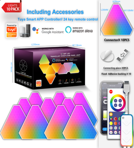 2023 yeni varış RGB gece işıkları dim dokunmatik uzaktan kumandalı üçgen duvar dekorasyon için Panel AYDINLATMA oyun odası ışık - Product Image 2
