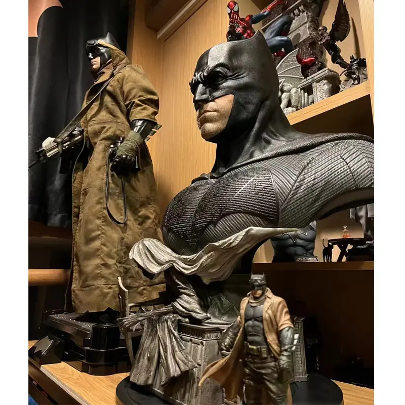 Fabrika özelleştirilmiş batman büstü heykeli Marvel karakter koleksiyonu aksiyon filmi şekil yaşam boyutu yarasa adam dekor için