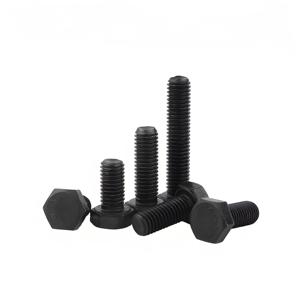 ASME B18.2.1 yüksek mukavemetli karbon çelik altıgen başlı cıvata 16mm uzunluk M4 konu siyah oksit kaplama toplantı DIN ve BS standartları - Product Image 5