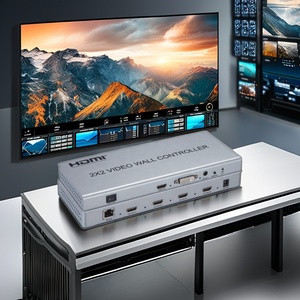 Controlador de pared de video de entrada 2x2 HDMI/DVI con 1 salida HDMI Diseño de metal Plug-and-Play Soporte de protocolo RS232