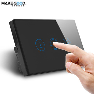 MakeGood AU/US Standard Luxus Kristallglas Touch Control Wand leuchte Timer Schalter mit Fernbedienung - Product Image 4