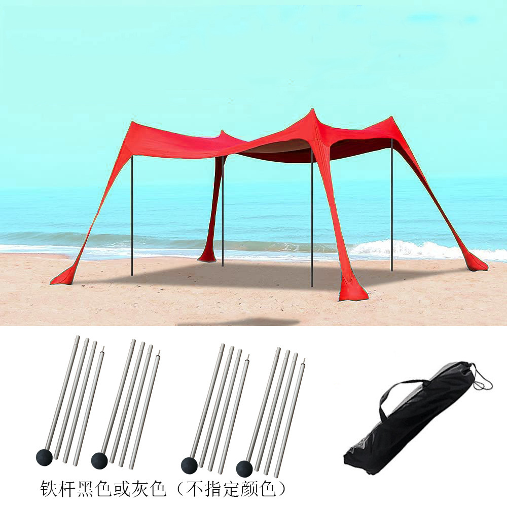 Four red iron clubs