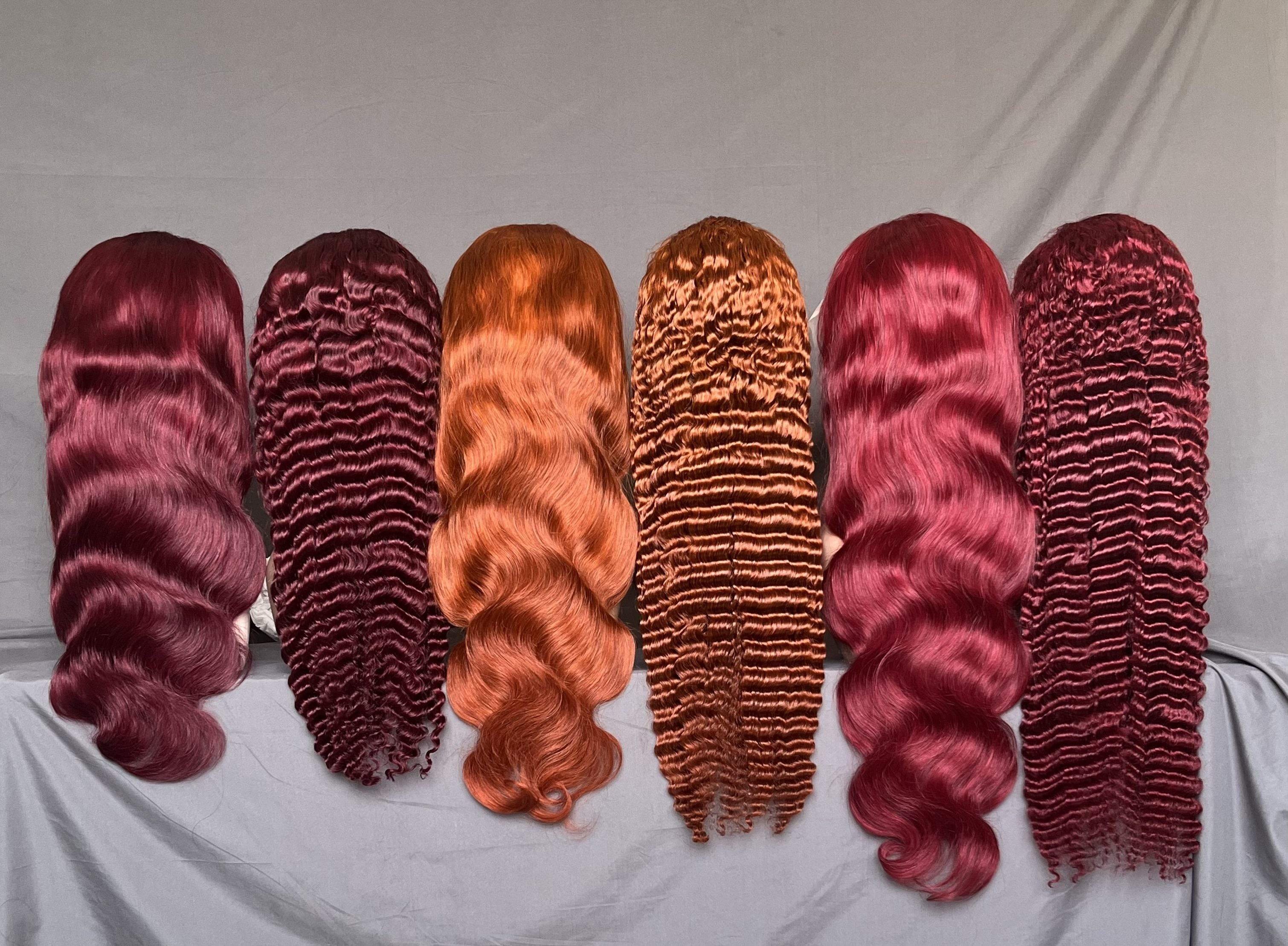 6pcs Colored wigs deal mix texture mix colors