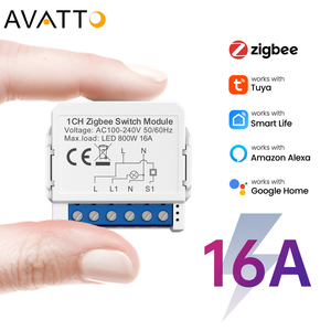 Avatto 1/2/3/4gang tuya wifi 2 vie luce zigbee modulo di controllo vocale Google Home Alexa - Product Image 5