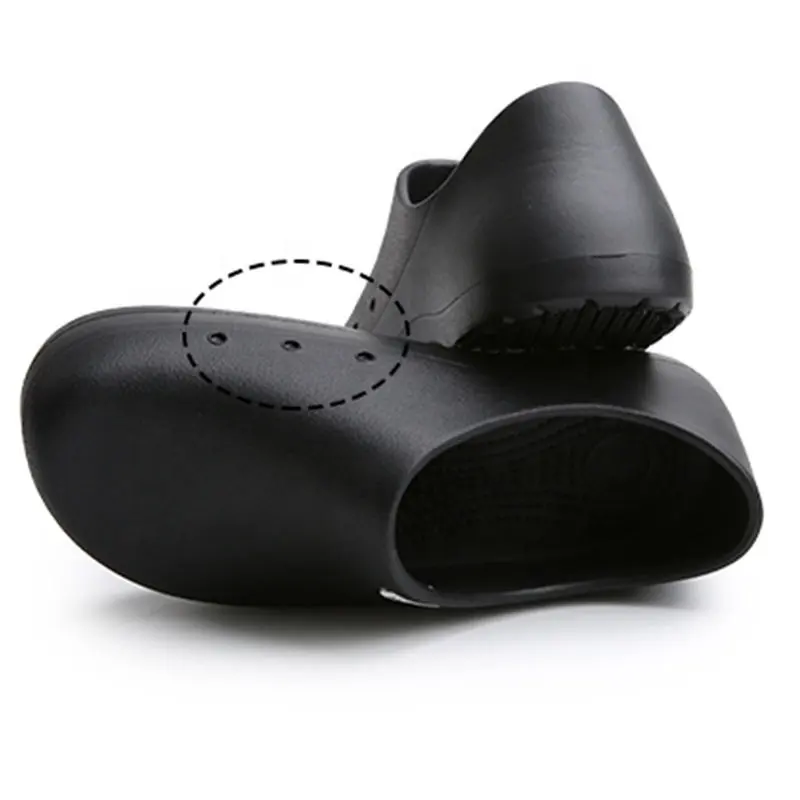 China segurança alimentar indústria S5 aço toe resistente a óleo impermeável anti derrapante PVC EVA botas botas de segurança cozinha sapatos
