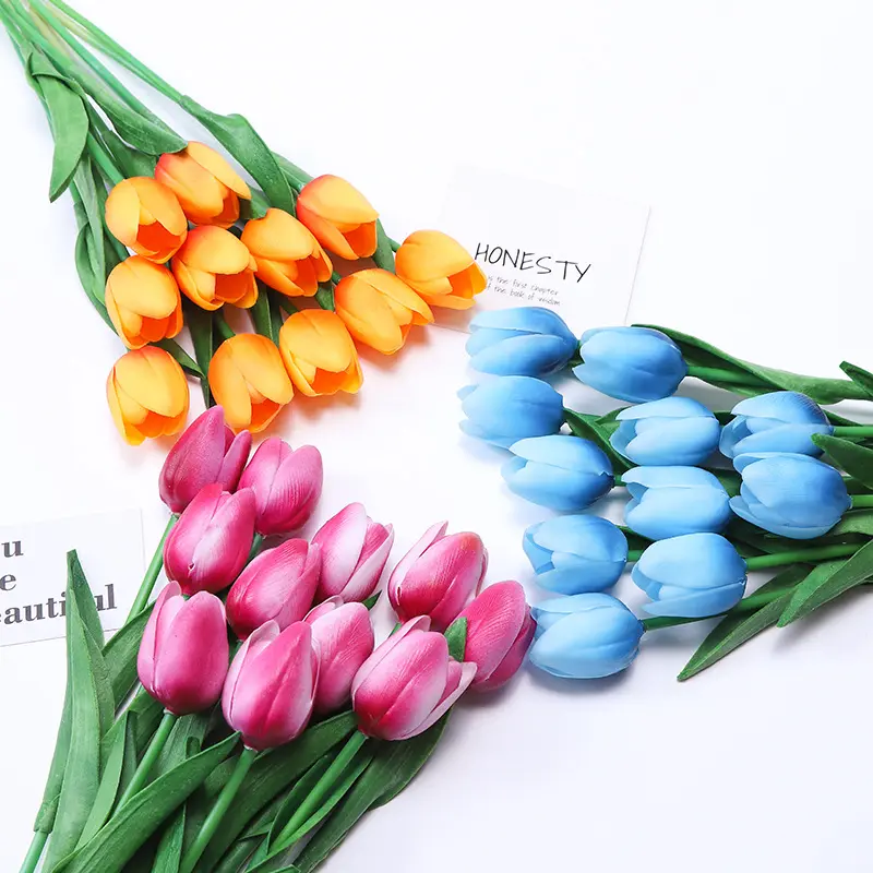 AYOYO OEM PU tulip artificial flower, silk flower, moisturizing and tactile simulation flower