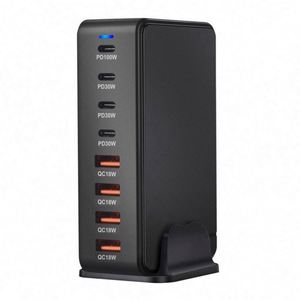 240W Gan多8端口4个USB和4个PD C型充电器100W电脑充电器USB C电源适配器QC3.0快速手机充电器 - Product Image 2