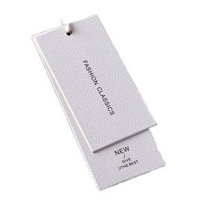 Custom Multi-Color Fashionable Garment <strong>String</strong> <strong>White</strong> Paper Hang <strong>Tags</strong> with Plastic Logo <strong>Tags</strong> for Clothing Best Pricing - Product Image 5