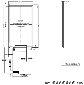 3.5 inch 480*800 <strong>MCU</strong> IPS <strong>TFT</strong> <strong>LCD</strong> Module 24Pin <strong>TFT</strong> <strong>LCD</strong> Display Screen Projector <strong>LCD</strong> Panel Custom CTP Touchscreen - Product Image 6