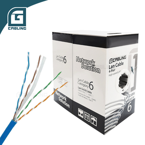 Gcabling 305M 1000FT kedi 6a iletişim Lan kablosu bakır tel ağ Cu 23awg Cat6a veri UTP FTP SFTP ağ Ethernrt kablosu - Product Image 1
