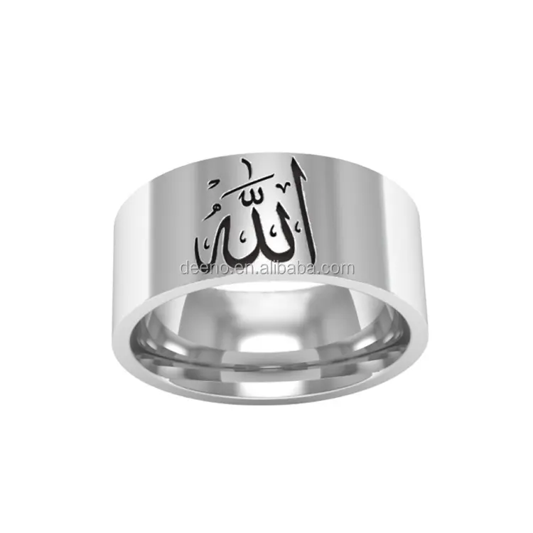 Top Selling Fashion Factory Cheap 925 sterling silver casual rings Stainless Steel Islamic Silver Ring for ladies