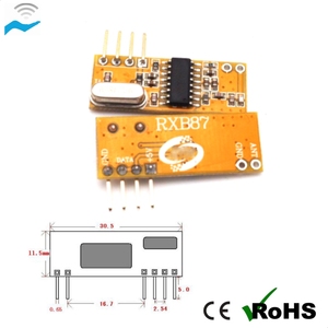 4-Pin-Empfänger 433 MHz RF superheterodyne Empfangs-Sender-Modulplatine - Product Image 4