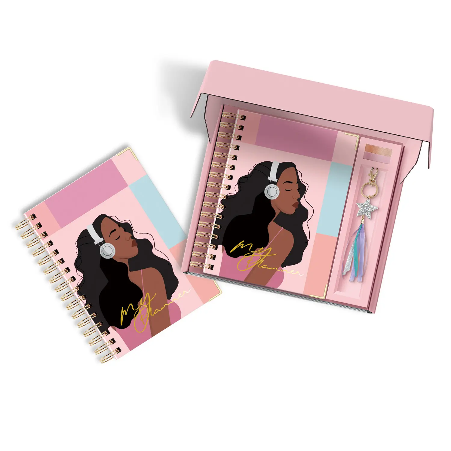 Quaderno personalizzato con copertina rigida in pelle PU con Logo stampato personalizzato con Set di scatole regalo