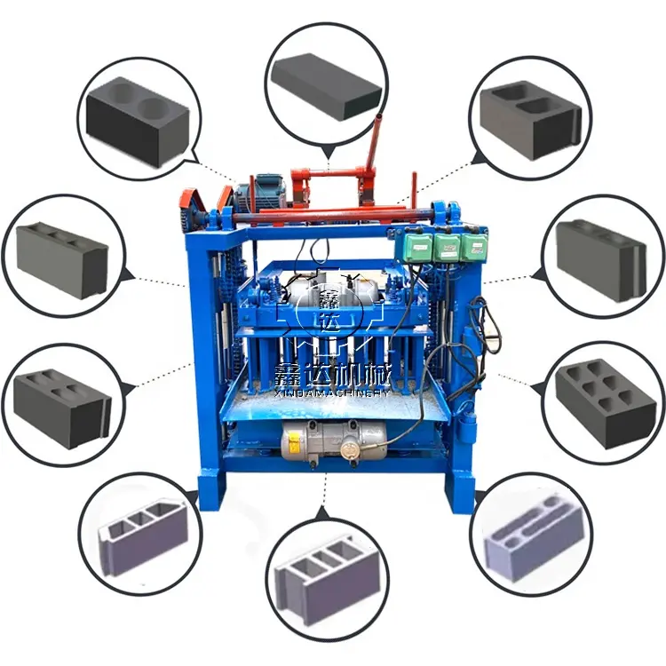 Automatique hydraulique petite brique faisant la machine Interlock Hallow pavage blocs de ciment machines de moulage à vendre Philippines