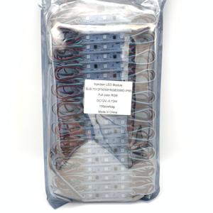 Адресные умные цифровые пиксельные светодиодные модули SMD5050 7515 мм 3Led/шт. DC12V Клей заполняющий водонепроницаемый полноцветный RGB светодиодный модуль